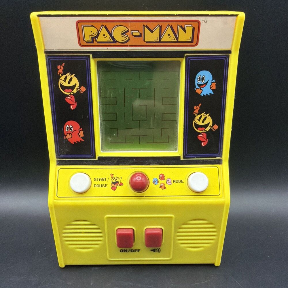 Mini LCD Pac-Man Handheld Arcade Game Pacman Bandai Namco #09521 - Tested, WORKS
